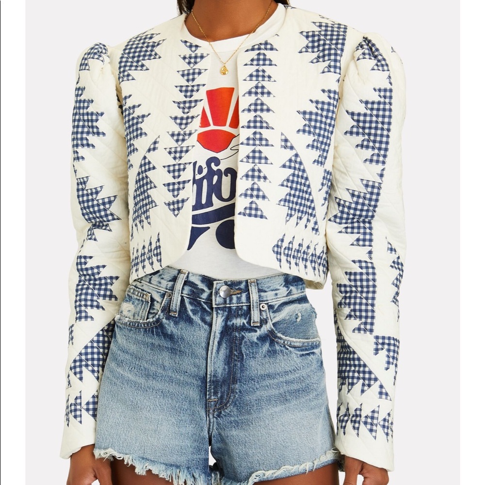 Worn once SEA NY Gloucester Quilted Cropped Cotton Jacket size S